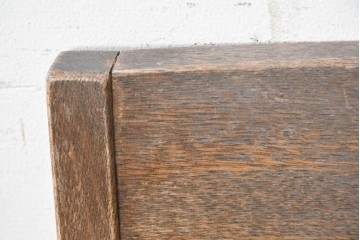 和製ヴィンテージ　オーク材　しっかりとした作りのレトロなダイニングチェア　(R-088600)