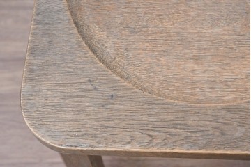和製ヴィンテージ　オーク材　しっかりとした作りのレトロなダイニングチェア　(R-088600)