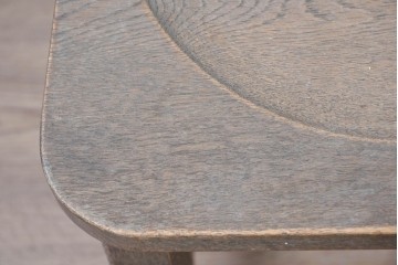 和製ヴィンテージ　オーク材　しっかりとした作りのレトロなダイニングチェア　(R-088601)