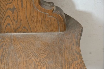 和製ヴィンテージ　オーク材　ハートのくり抜きが愛らしいダイニングチェア　(R-088602)
