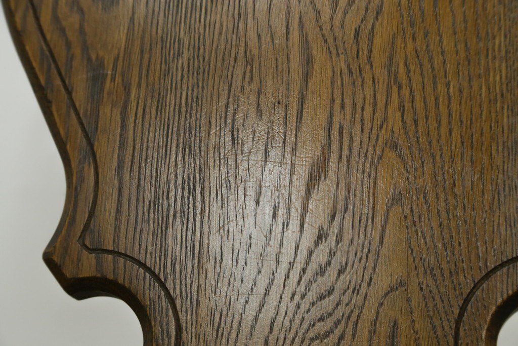 和製ヴィンテージ　オーク材　ハートのくり抜きが愛らしいダイニングチェア　(R-088602)