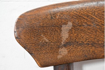 イギリスアンティーク　オーク材　ターニングレッグ意匠が施されたチェア　(R-088604)