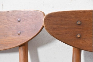 デンマークヴィンテージ　Farstrup(ファーストラップ)　チーク材とビーチ材を用いたダイニングチェア7脚セット　(R-088609)