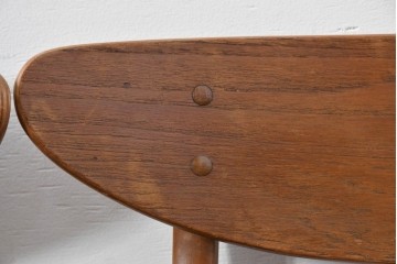 デンマークヴィンテージ　Farstrup(ファーストラップ)　チーク材とビーチ材を用いたダイニングチェア7脚セット　(R-088609)