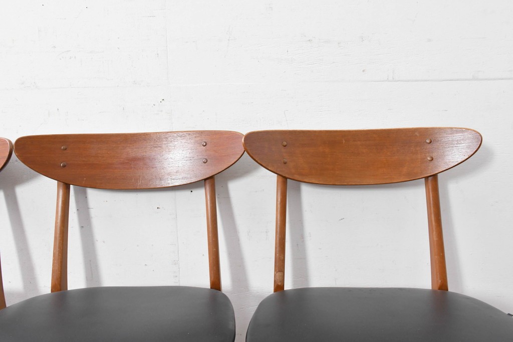 デンマークヴィンテージ　Farstrup(ファーストラップ)　チーク材とビーチ材を用いたダイニングチェア6脚セット　(R-088610)