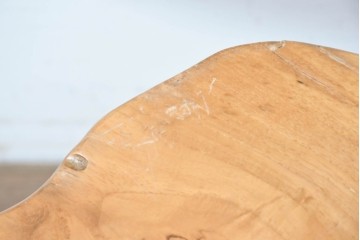 和製ヴィンテージ　総欅材　自然木の造形が味わい深いサイドテーブル　(R-088611)