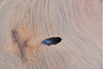 和製ヴィンテージ　総欅材　自然木の造形が味わい深いサイドテーブル　(R-088613)