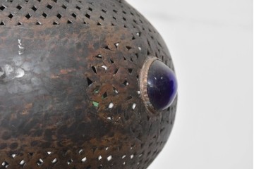 《引っ掛けシーリング式ペンダントライト加工費込み》　ヴィンテージ照明　モロッコ　真鍮製の吊り下げ照明　(R-088626)