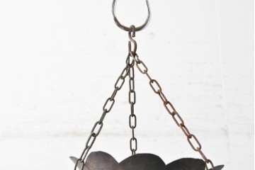 《引っ掛けシーリング式ペンダントライト加工費込み》　ヴィンテージ照明　モロッコ　真鍮製の吊り下げ照明　(R-088627)