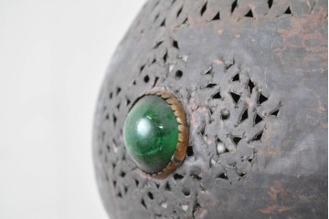 《引っ掛けシーリング式ペンダントライト加工費込み》　ヴィンテージ照明　モロッコ　真鍮製の吊り下げ照明　(R-088627)