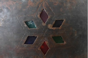 《引っ掛けシーリング式ペンダントライト加工費込み》　ヴィンテージ照明　モロッコ　真鍮製の吊り下げ照明　(R-088628)