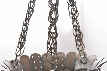 《引っ掛けシーリング式ペンダントライト加工費込み》　モロッコヴィンテージ　異国情緒あふれる透かし細工のペンダントライト　(R-088631)