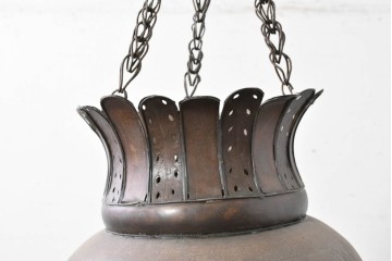 《引っ掛けシーリング式ペンダントライト加工費込み》　モロッコヴィンテージ　異国情緒あふれる透かし細工のペンダントライト　(R-088631)