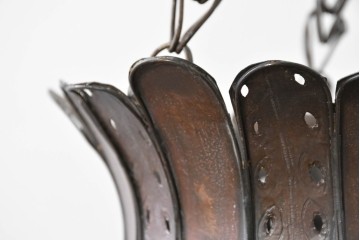 《引っ掛けシーリング式ペンダントライト加工費込み》　モロッコヴィンテージ　異国情緒あふれる透かし細工のペンダントライト　(R-088631)