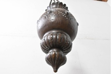 《引っ掛けシーリング式ペンダントライト加工費込み》　モロッコヴィンテージ　異国情緒あふれる透かし細工のペンダントライト　(R-088632)