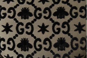中古　超美品　イタリア製　GUCCI(グッチ)　Alessandro Michele(アレッサンドロ・ミケーレ)デザイン　グッチデコール　フリンジ付きアームチェア　当時定価約100万円　(R-088639)