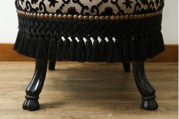 中古　超美品　イタリア製　GUCCI(グッチ)　Alessandro Michele(アレッサンドロ・ミケーレ)デザイン　グッチデコール　フリンジ付きアームチェア　当時定価約100万円　(R-088639)