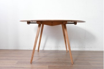 イギリスビンテージ　ERCOL(アーコール)　シンプルで扱いやすいドロップリーフテーブル　(R-088642)
