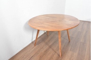 イギリスビンテージ　ERCOL(アーコール)　シンプルで扱いやすいドロップリーフテーブル　(R-088642)