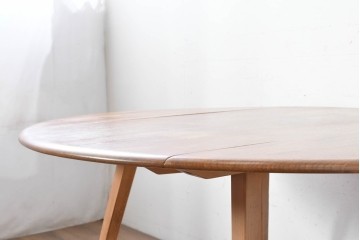 イギリスビンテージ　ERCOL(アーコール)　シンプルで扱いやすいドロップリーフテーブル　(R-088642)