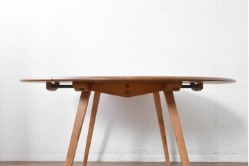 イギリスビンテージ　ERCOL(アーコール)　シンプルで扱いやすいドロップリーフテーブル　(R-088642)
