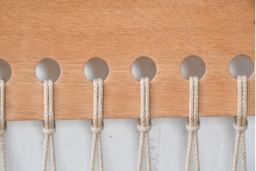 デンマークヴィンテージ　GETAMA(ゲタマ)　Hans J. Wegner(ハンス・J・ウェグナー)　GE671　曲げ木のアームが特徴的な3人掛けソファ　(R-088643)