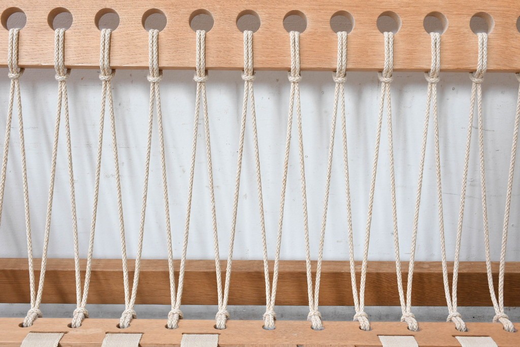 デンマークヴィンテージ　GETAMA(ゲタマ)　Hans J. Wegner(ハンス・J・ウェグナー)　GE671　曲げ木のアームが特徴的な3人掛けソファ　(R-088643)