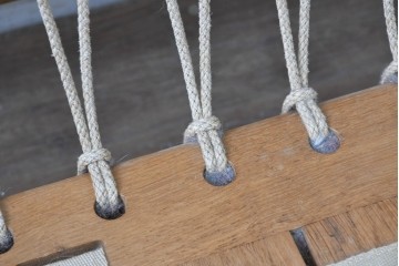 デンマークヴィンテージ　GETAMA(ゲタマ)　Hans J. Wegner(ハンス・J・ウェグナー)　GE671　曲げ木のアームが特徴的な3人掛けソファ　(R-088643)