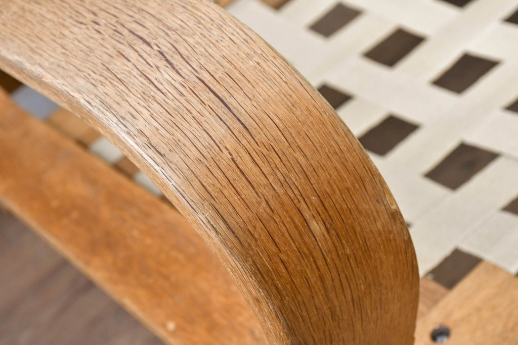 デンマークヴィンテージ　GETAMA(ゲタマ)　Hans J. Wegner(ハンス・J・ウェグナー)　GE671　曲げ木のアームが特徴的な3人掛けソファ　(R-088643)