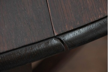 イギリスアンティーク　美品　オーク材　ツイストレッグがあしらわれた優雅なデザインのゲートレッグテーブル　(R-088644)
