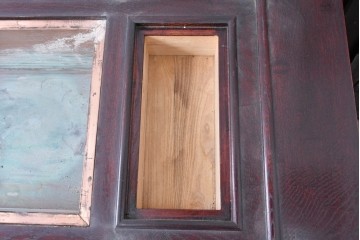 中古　美品　岩谷堂箪笥　桜木作(桜木家具店)　重厚な金具と深みのある木肌が魅力の長火鉢　(R-088645)