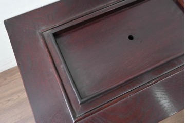 中古　美品　岩谷堂箪笥　桜木作(桜木家具店)　重厚な金具と深みのある木肌が魅力の長火鉢　(R-088645)