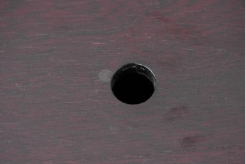 中古　美品　岩谷堂箪笥　桜木作(桜木家具店)　重厚な金具と深みのある木肌が魅力の長火鉢　(R-088645)
