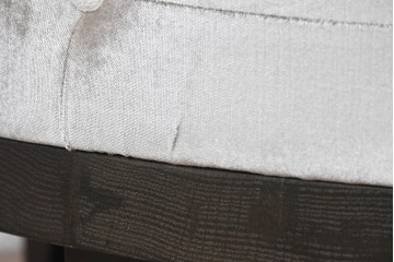 新古　展示品　超美品　特注オーダー品　直径920mm　ゆったりサイズの丸型オットマン　制作費約15万円　(R-088648)