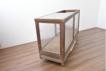 和製アンティーク　上手物!!　凝った作りで重厚感のあるガラスカウンターショーケース　(R-088654)