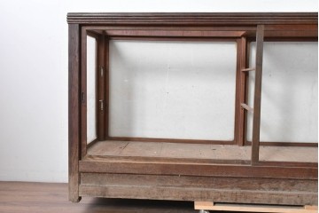 和製アンティーク　上手物!!　凝った作りで重厚感のあるガラスカウンターショーケース　(R-088654)