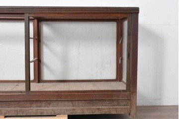 和製アンティーク　上手物!!　凝った作りで重厚感のあるガラスカウンターショーケース　(R-088654)