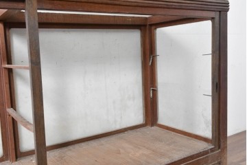 和製アンティーク　上手物!!　凝った作りで重厚感のあるガラスカウンターショーケース　(R-088654)