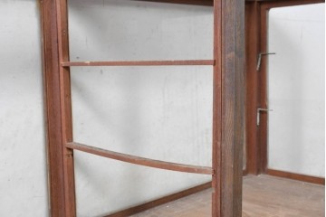 和製アンティーク　上手物!!　凝った作りで重厚感のあるガラスカウンターショーケース　(R-088654)