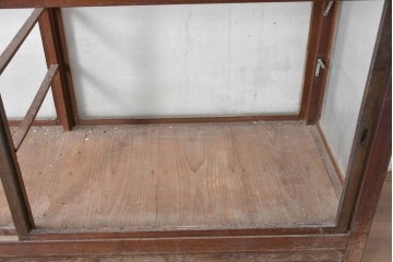 和製アンティーク　上手物!!　凝った作りで重厚感のあるガラスカウンターショーケース　(R-088654)