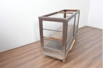和製アンティーク　上手物!!　凝った作りで重厚感のあるガラスカウンターショーケース　(R-088655)