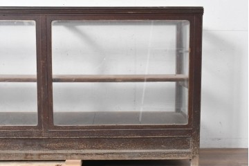 和製アンティーク　上手物!!　凝った作りで重厚感のあるガラスカウンターショーケース　(R-088655)