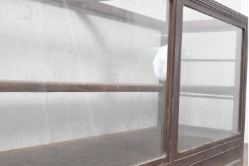 和製アンティーク　上手物!!　凝った作りで重厚感のあるガラスカウンターショーケース　(R-088655)