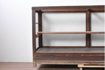 和製アンティーク　上手物!!　凝った作りで重厚感のあるガラスカウンターショーケース　(R-088655)