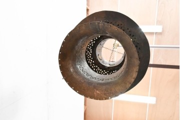 《引っ掛けシーリング式ペンダントライト加工費込み》　モロッコヴィンテージ　大型　異国情緒あふれる透かし細工のペンダントライト　(R-088664)