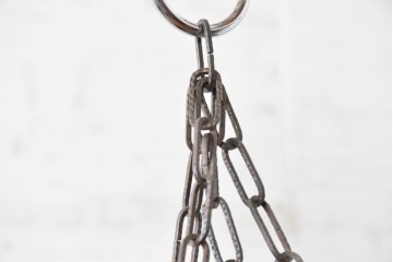 《直結式ペンダントライト加工費込み》　モロッコヴィンテージ　特注品　真鍮製　細密な透かし模様が印象的な大型ペンダントライト　(R-088665)