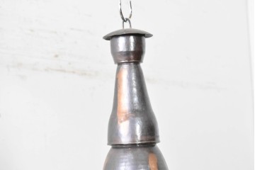 《引っ掛けシーリング式ペンダントライト加工費込み》アジアンビンテージ　インドネシア工芸品　銅　吊り下げて映える異国情緒あふれるペンダントライト　(R-088681)