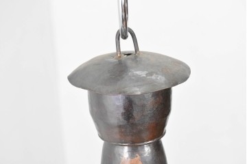 《引っ掛けシーリング式ペンダントライト加工費込み》アジアンビンテージ　インドネシア工芸品　銅　吊り下げて映える異国情緒あふれるペンダントライト　(R-088681)