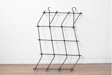 アンティーク雑貨　アイアン　農耕用ハローを活かしたウォールデコレーション　(R-088696)