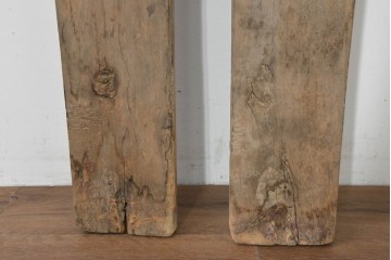 中国ヴィンテージ　アンティーク調　漢字意匠が趣深い対聯(ついれん)1対セット　(R-088717)